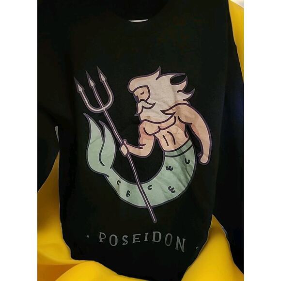Poseidon Greek God of Water Mythology Mens Sweatshirt Large New A98 Excellent - Picture 1 of 5
